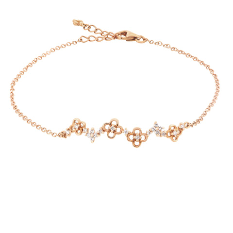 18K Rose Gold Diamond Bracelet | 18K 玫瑰金钻石手链
