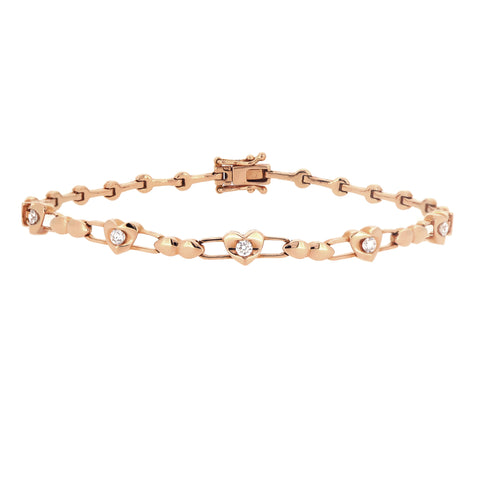 18K Rose Gold Diamond Bracelet | 18K 玫瑰金钻石手链