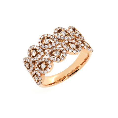 18K Rose Gold Diamond Ring | 18K 玫瑰金钻石戒指
