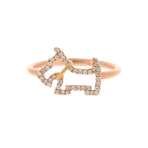 18K Rose & Yellow Gold Diamond Ring | 18K 玫瑰金及黃金钻石戒指