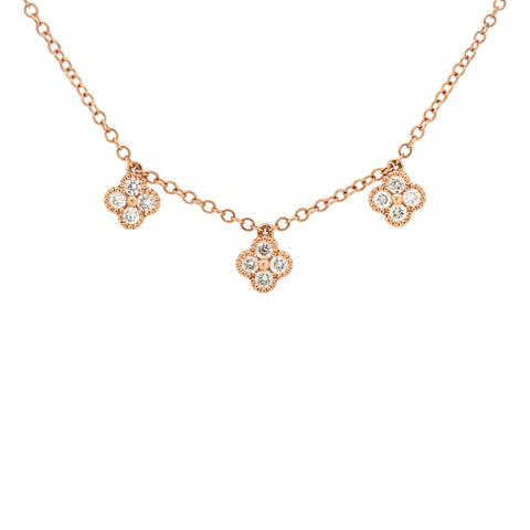 18K Rose Gold Diamond Necklace | 18K 玫瑰金钻石项链