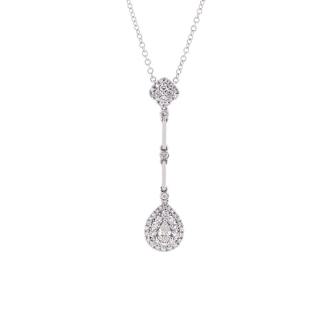 18K White Gold Diamond Necklace | 18K 白金钻石项链