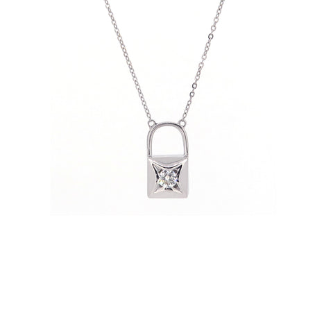 18K White Gold Diamond Necklace | 18K 白金钻石吊坠项链