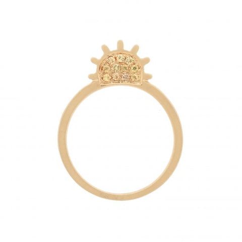 18K Yellow Gold Yellow Sapphire Ring