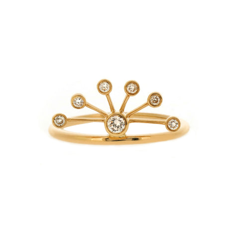 18K Yellow Gold Diamond Ring | 18K 黃金钻石戒指