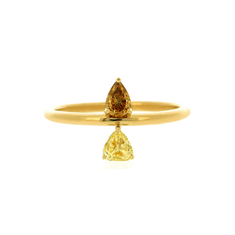 18K Yellow Gold Fancy Diamond Ring | 18K 黃金彩钻戒指